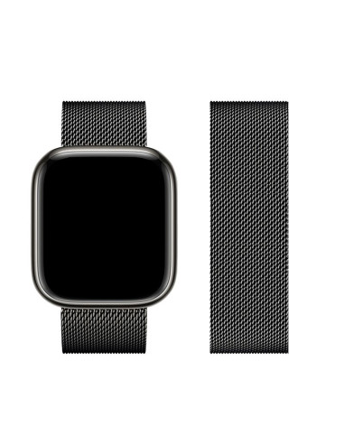 FORCELL Bracelet F-DESIGN FA03 pour APPLE Watch 42 / 44 / 45 / 49 mm noir