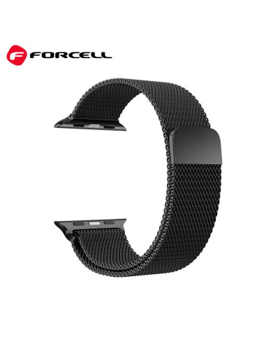 FORCELL Bracelet F-DESIGN FA03 pour APPLE Watch 42 / 44 / 45 / 49 mm noir