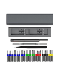 Jeu de tournevis de précision/de service, embouts 30in1 aluminium