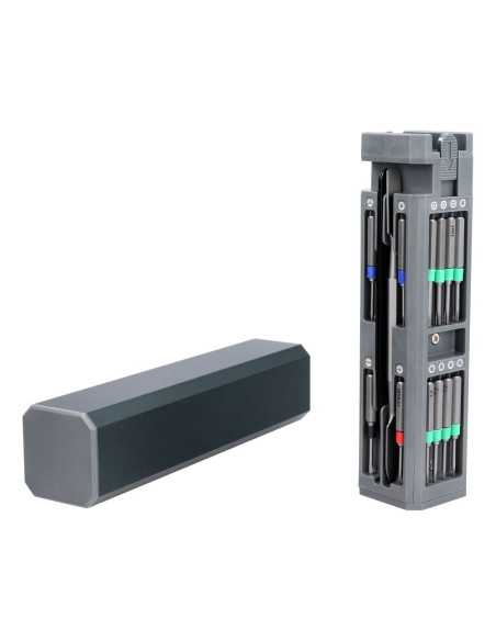 Jeu de tournevis de précision/de service, embouts 30in1 aluminium