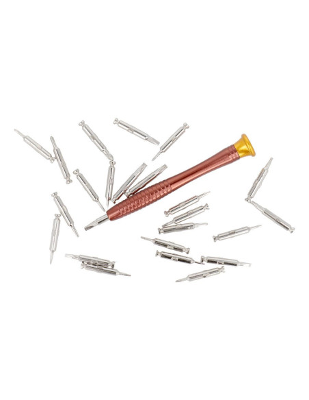 Jeu de tournevis de précision / tournevis de service, embouts 25in1 métal