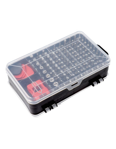 Jeu de tournevis de précision/de service, embouts 115in1 métal rouge