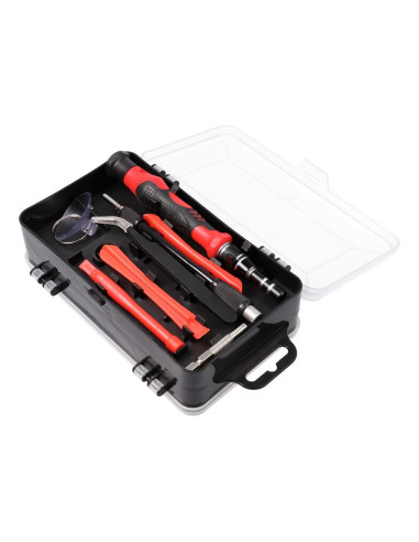 Jeu de tournevis de précision/de service, embouts 115in1 métal rouge
