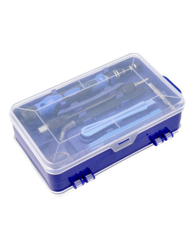 Jeu de tournevis de précision/de service, embouts 115in1 métal bleu