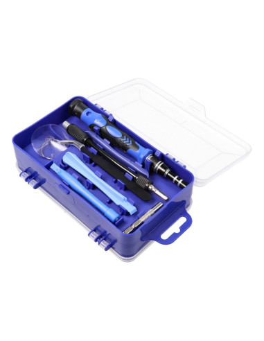 Jeu de tournevis de précision/de service, embouts 115in1 métal bleu