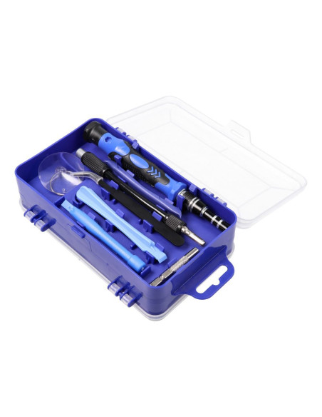 Jeu de tournevis de précision/de service, embouts 115in1 métal bleu