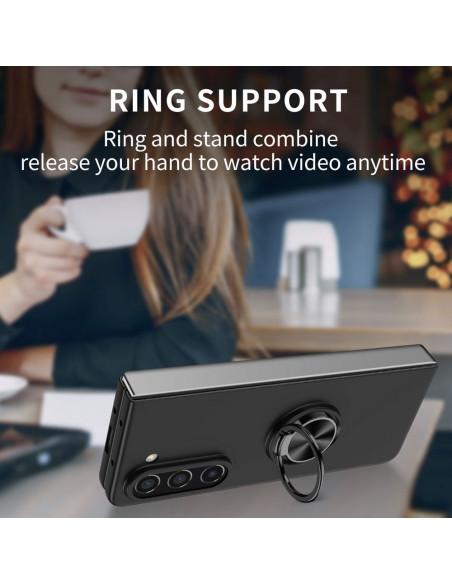 Coque KONG RING pour SAMSUNG Galaxy Z Fold 5 5G noir
