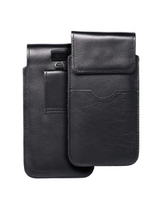 Chausson universel en cuir avec rabat - ROYAL / noir - Taille 2XL+large - SAMSUNG A12 / NOTE 9 / XIAOMI REDMI NOTE 10 PRO