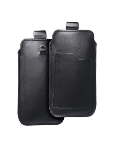 Slip-on universel en cuir avec pull-up - ROYAL / noir - Taille L - IPHONE 6 / 7 / 8