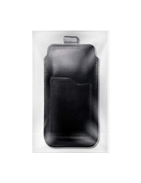 Slip-on universel en cuir avec pull-up - ROYAL / noir - Taille L - IPHONE 6 / 7 / 8