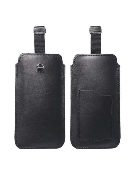 Slip-on universel en cuir - ROYAL / noir - Taille XL - IPHONE 11 / 12 / 13 / SAMSUNG S7 EDGE
