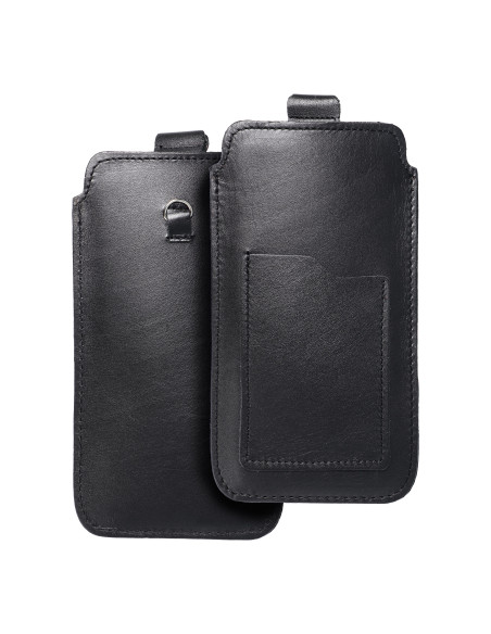 Slip-on universel en cuir avec pull-up - ROYAL / noir - Taille 2XL - IPHONE 6 PLUS / SAMSUNG A52 / XIAOMI REDMI NOTE 10