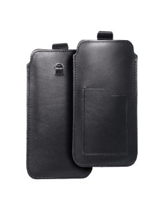 Slip-on universel en cuir - ROYAL / noir - Taille 2XL+tall - SAMSUNG S21 ULTRA / HUAWEI P Smart 2021 / XIAOMI Redmi 12 / OPPO A9