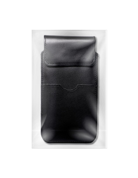Chausson universel en cuir avec rabat - ROYAL / noir - Taille 2XL+tall - SAMSUNG S21 ULTRA / HUAWEI P Smart 2021 / XIAOMI Redmi 