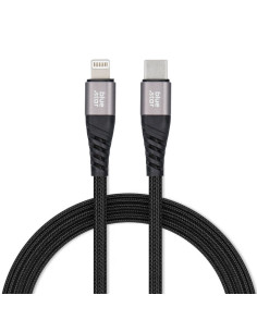 Câble tressé Blue Star avec connecteur USB C vers Lightning 2,4A