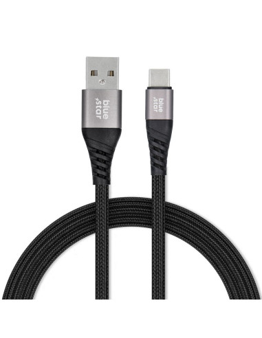 Câble tressé Blue Star avec connecteur USB A vers USB C 3A