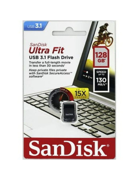 Clé USB 3.2 Gen1 SANDISK ULTRA FIT 128GB 400MB/s