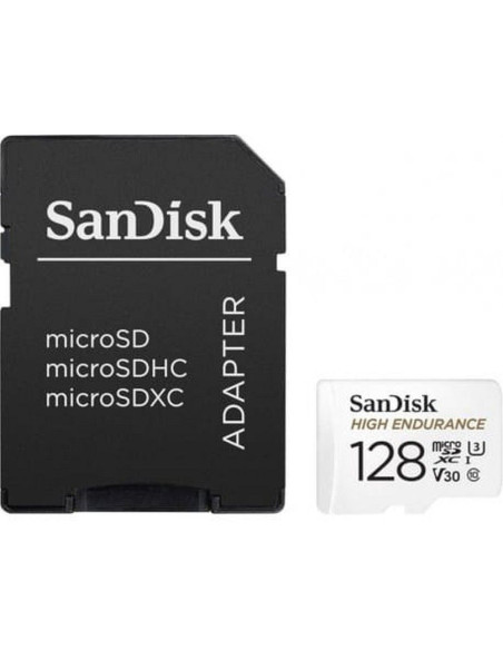 SANDISK carte mémoire microSD 128GB 100MB/s class 10 avec adaptateur
