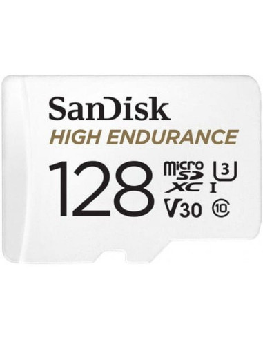 SANDISK carte mémoire microSD 128GB 100MB/s class 10 avec adaptateur