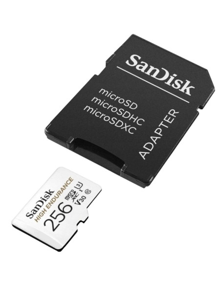 SANDISK carte mémoire microSD 256GB 100MB/s class 10 avec adaptateur SD