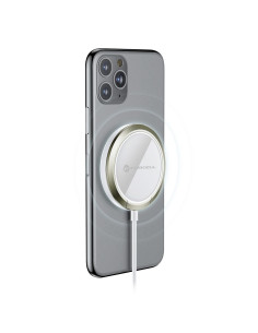 FORCELL F-ENERGY PowerPod chargeur inductif avec anneau/base compatible avec MagSafe blanc 2