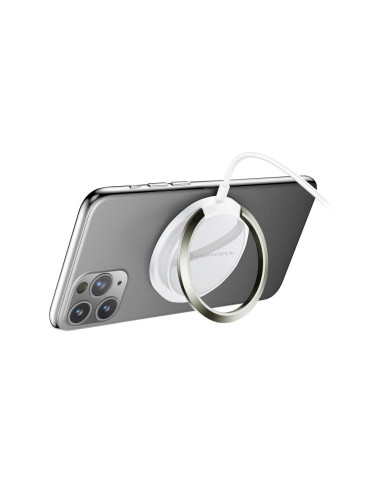 FORCELL F-ENERGY PowerPod chargeur inductif avec anneau/base compatible avec MagSafe blanc