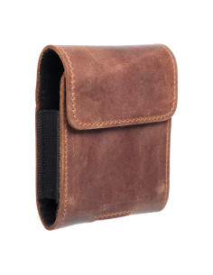 Etui de ceinture horizontal en cuir - ROYAL Crazy Horse / marron - Taille V - pour SAMSUNG FLIP 1 / 2 / 3 / 4 / HUAWEI P50 Pocke 2