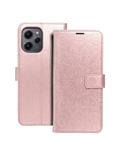Etui MEZZO Book pour XIAOMI Redmi 12 4G / 12 5G mandala or-rose