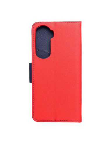 Etui Fancy Book pour HONOR 90 Lite rouge/ bleu fonce