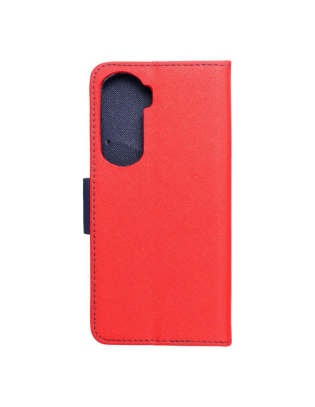Etui Fancy Book pour HONOR 90 Lite rouge/ bleu fonce