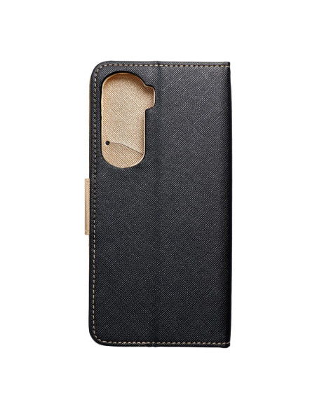 Etui Fancy Book pour HONOR 90 Lite noir / or