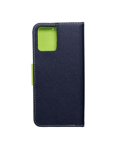 Etui Fancy Book pour MOTOROLA MOTO G14 bleu marine/ lime 2