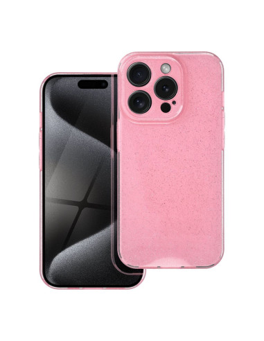 Coque transparente 2mm BLINK pour IPHONE 15 PRO rose
