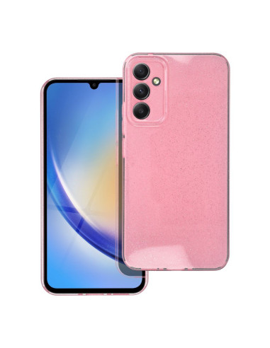 Coque CLEAR CASE 2mm BLINK pour SAMSUNG A34 5G rose
