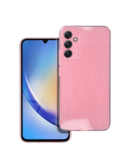 Coque CLEAR CASE 2mm BLINK pour SAMSUNG A34 5G rose