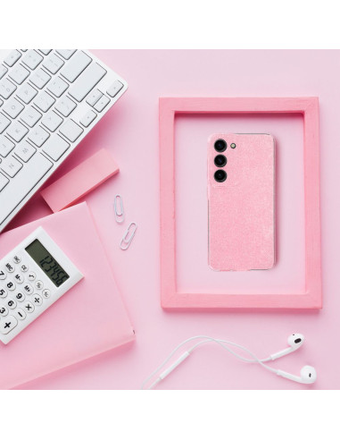 Coque CLEAR CASE 2mm BLINK pour SAMSUNG S21 FE rose