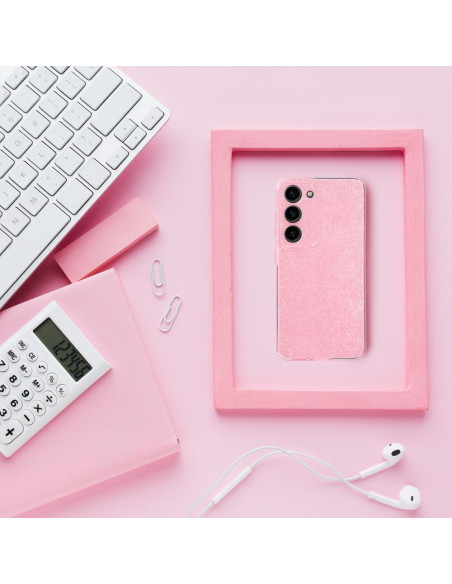 Coque CLEAR CASE 2mm BLINK pour SAMSUNG S21 FE rose