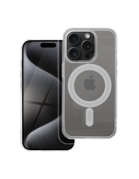 COUVERTURE MAG CLEAR compatible avec MagSafe pour IPHONE 15 Pro transparent