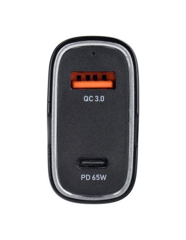 Chargeur de voiture USB QC 3.0 18W + Type C PD 65W CC53-1A1C (Total 83W)