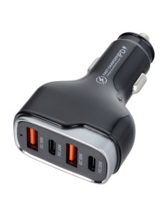 Chargeur de voiture 2x USB QC 3.0 + 2x Type C PD CC53-2A2C (Total 66W)
