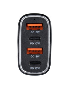 Chargeur de voiture 2x USB QC 3.0 + 2x Type C PD CC53-2A2C (Total 66W) 2
