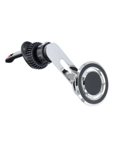 Support voiture magnétique pour grille compatible avec MagSafe F93 argenté