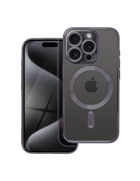 ELECTRO MAG COVER Coque compatible avec MagSafe pour IPHONE 15 Pro noir