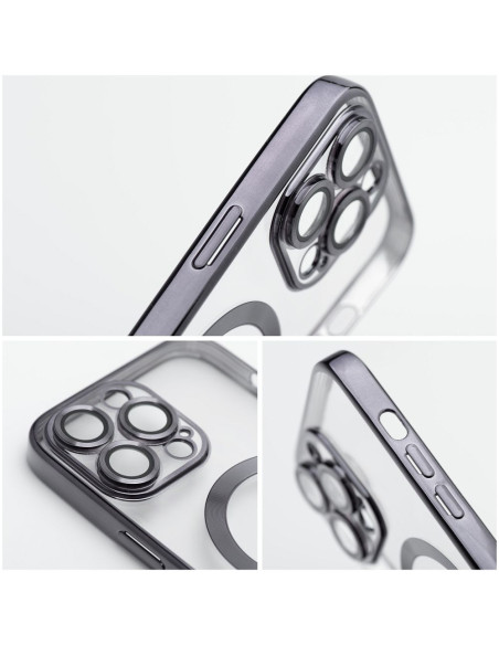 ELECTRO MAG COVER Coque compatible avec MagSafe pour IPHONE 15 Pro noir