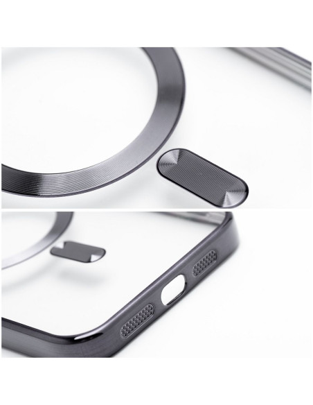 ELECTRO MAG COVER Coque compatible avec MagSafe pour IPHONE 15 Pro noir