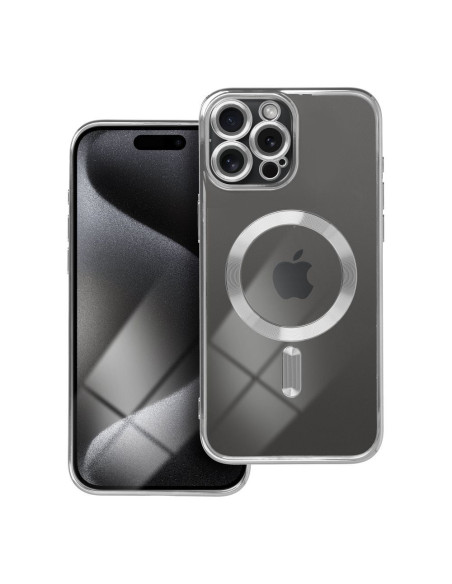 ELECTRO MAG COVER compatible avec MagSafe pour IPHONE 15 Pro Max argenté