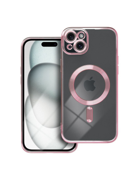 ELECTRO MAG COVER case compatible with MagSafe for IPHONE 15 Plus rose gold
