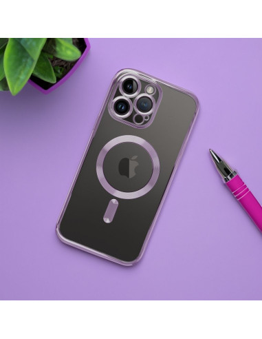 ELECTRO MAG COVER Coque compatible avec MagSafe pour IPHONE 15 Plus violet