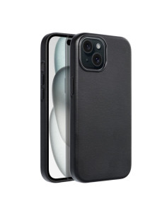 LEATHER MAG COVER case for IPHONE 15 black 2