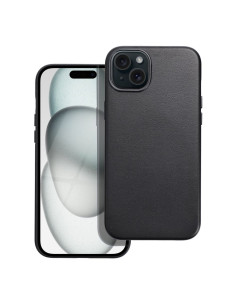 COUVERTURE MAG CUIR compatible avec MagSafe pour IPHONE 15 Plus noir